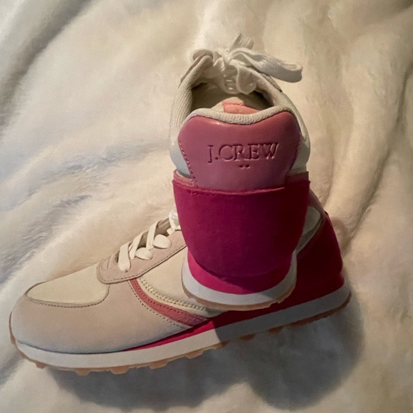 J.Crew White with Pink tennis shoes, used in great conditions. - Picture 3 of 6